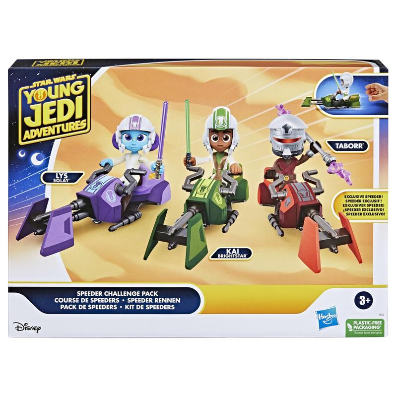 Toy Star Wars Young Jedi Adventures Speeder, pacote com 3 unidades